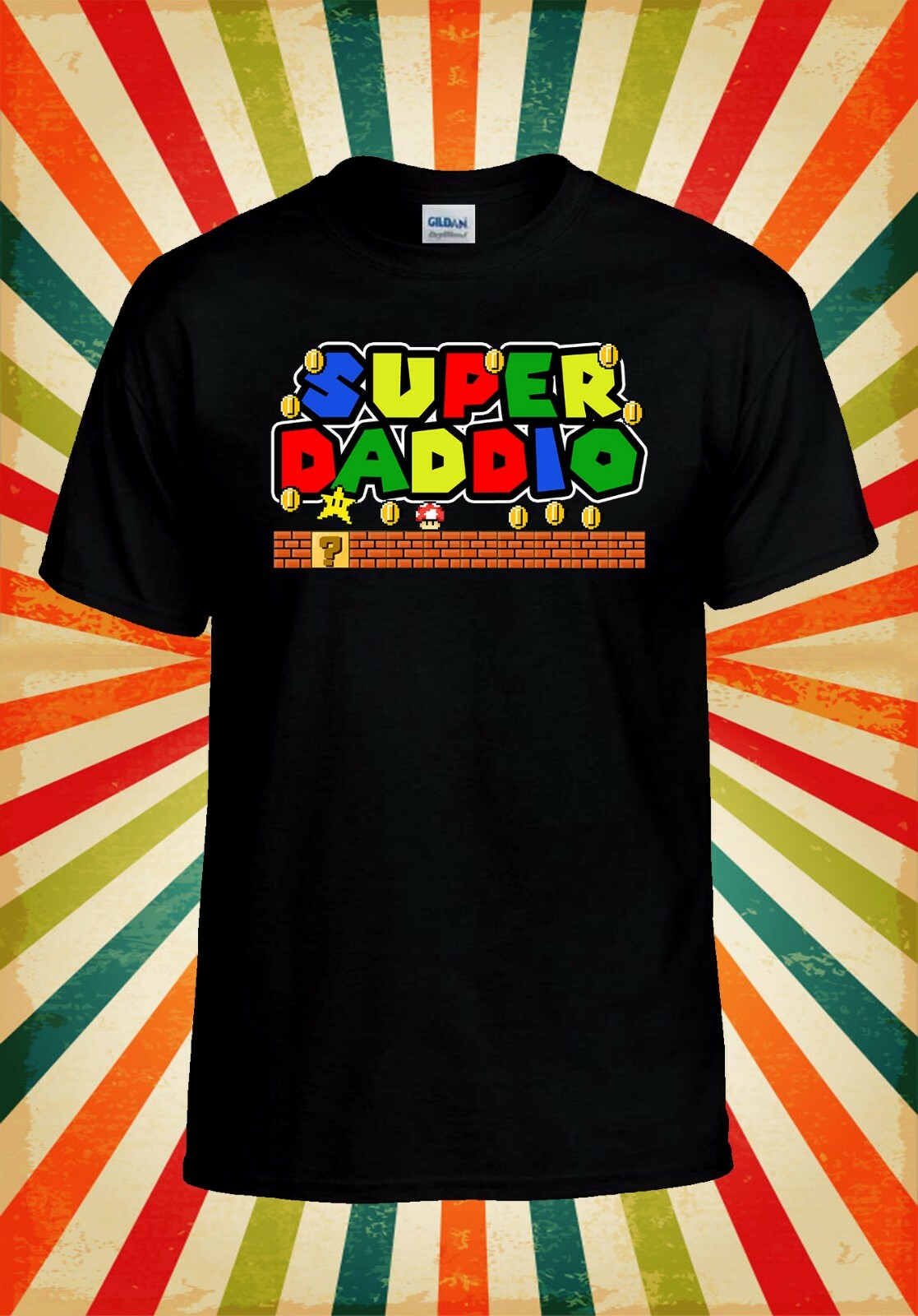 Super Daddio Retro Funny Cool Men Women Vest Tank Top Unisex T Shirt 2712