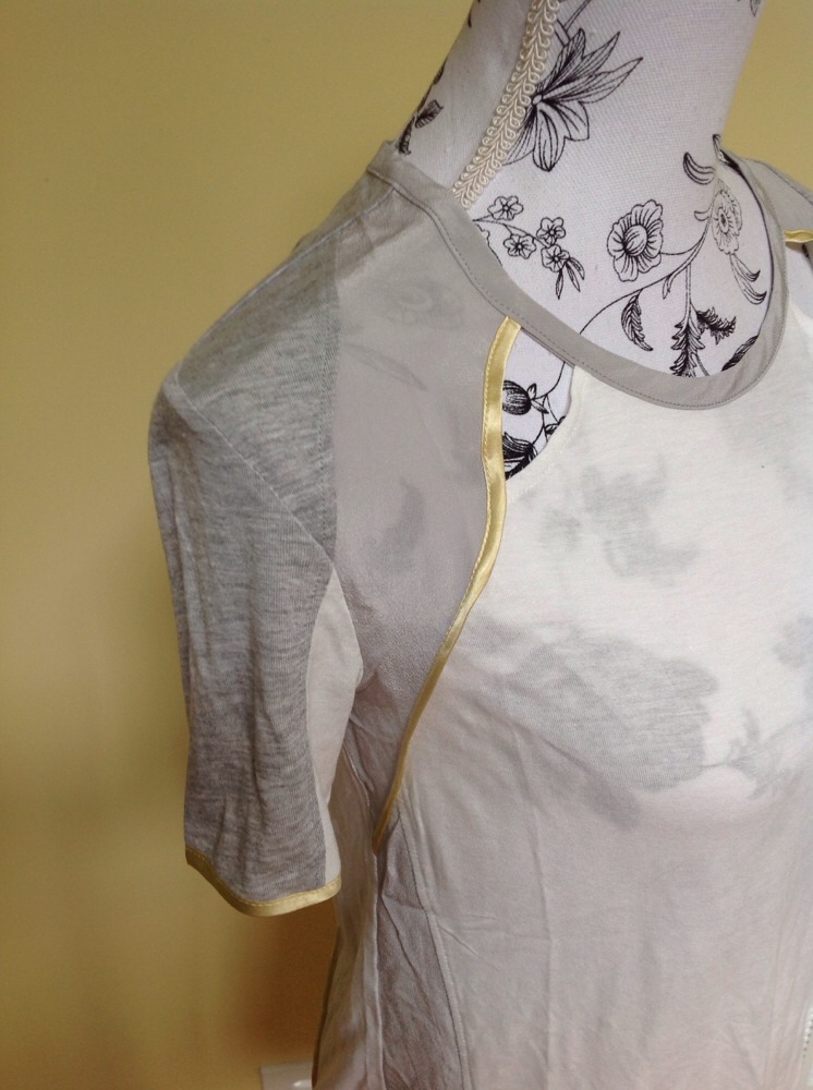 Aiko Optic Grey Mist Short Sleeve Shirt Size Small