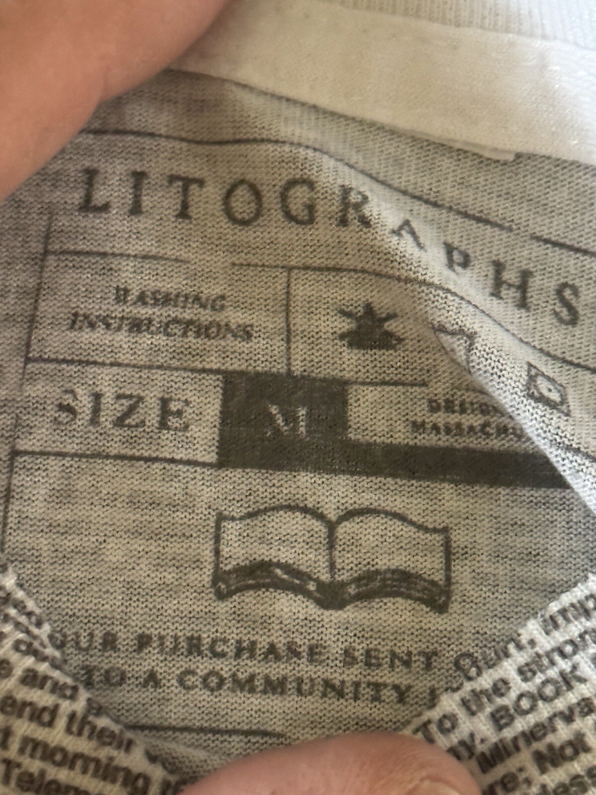 LITOGRAPHS The Odyssey text T shirt Homer ancient Greek epic poem Medium