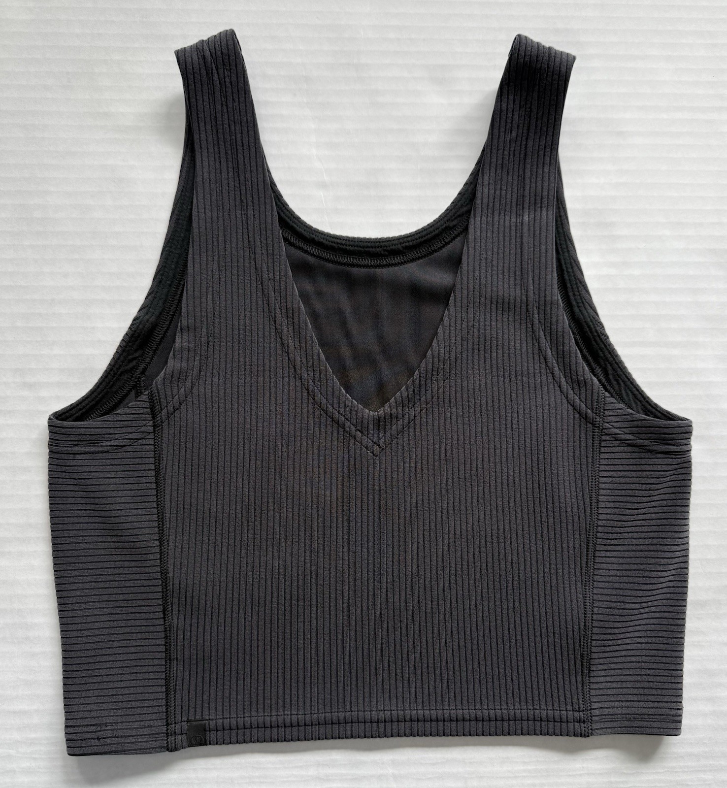 Lululemon Ribbed Softstreme Cropped Tank Top Black Size 6