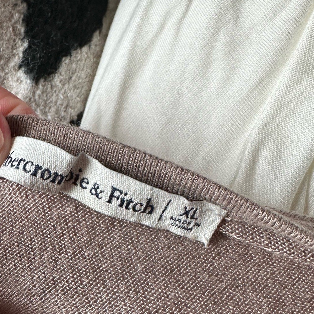 Women’s Abercrombie & Fitch Brown Twisted Knot Long Sleeve