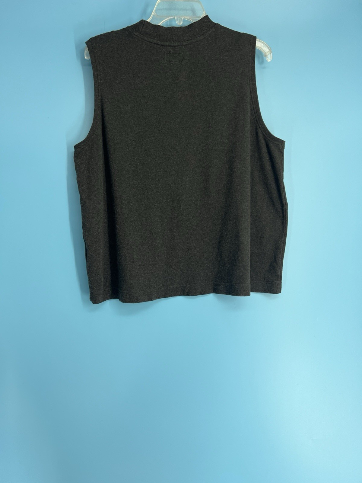 Pact Organic Cotton Airplane Mock Neck Tank Shell Women’s Size XL Charcoal