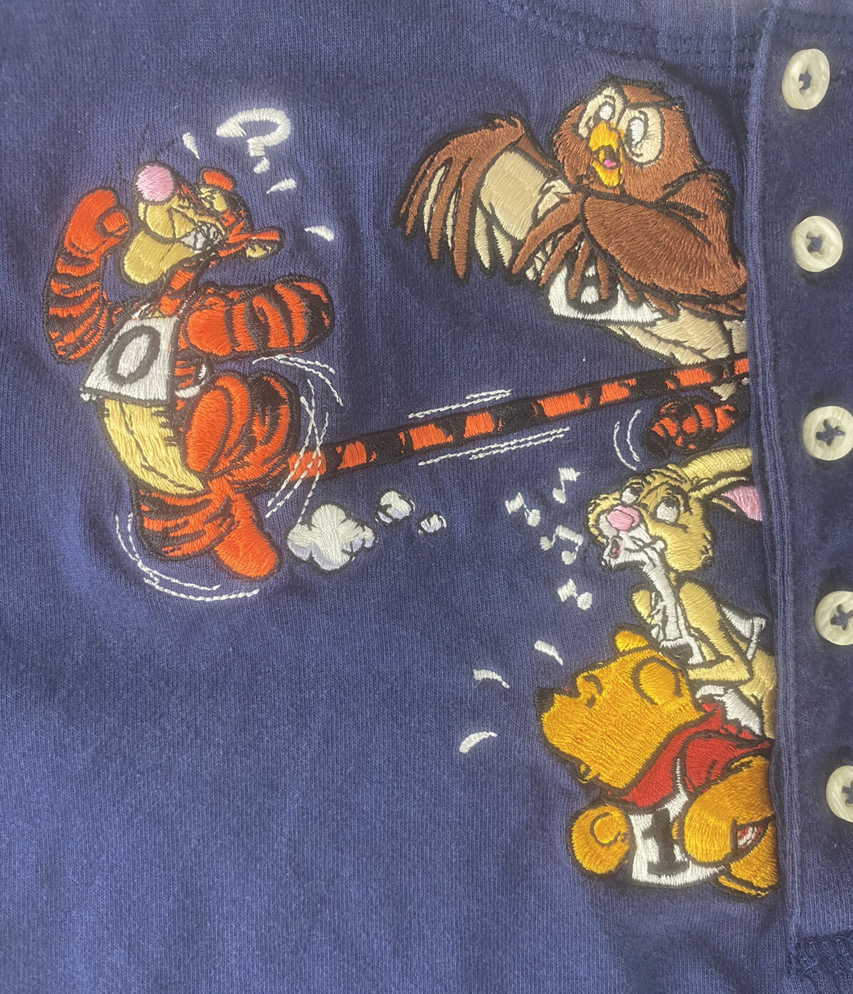 Vintage Disney Store Winnie The Pooh Embroidered Shirt Size Small Tigger Owl