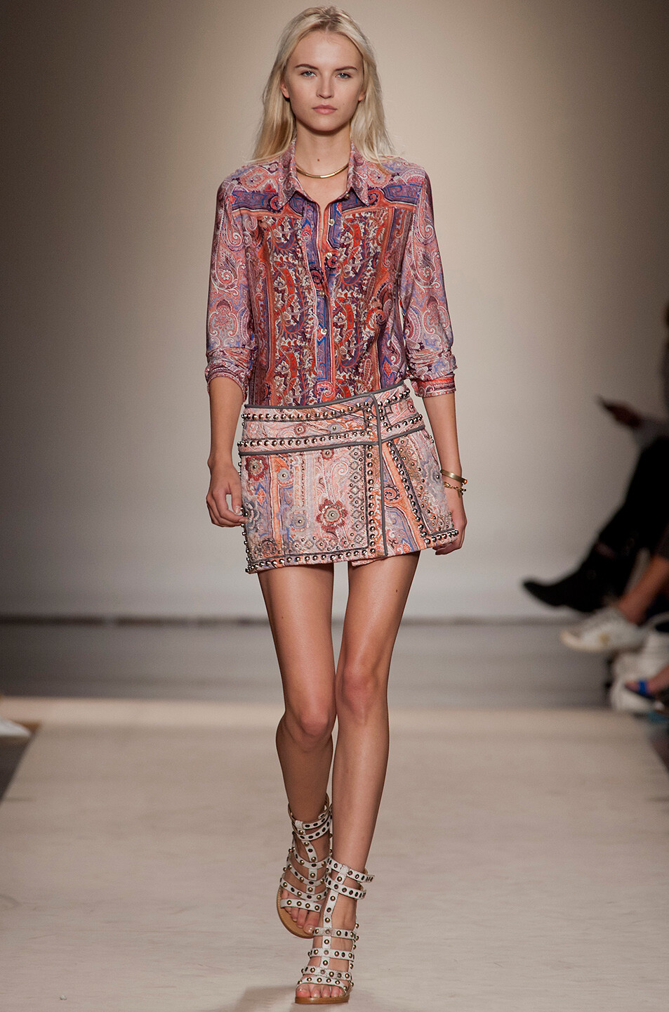 NWOT ISABEL MARANT Runway “Macao” Paisley Top SZ 42 Pink Purple Milena Shirt