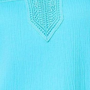 Belle by Kim Gravel Women’s Top Sz XL Packabelle Gotta Getaway Lace Blue A687902