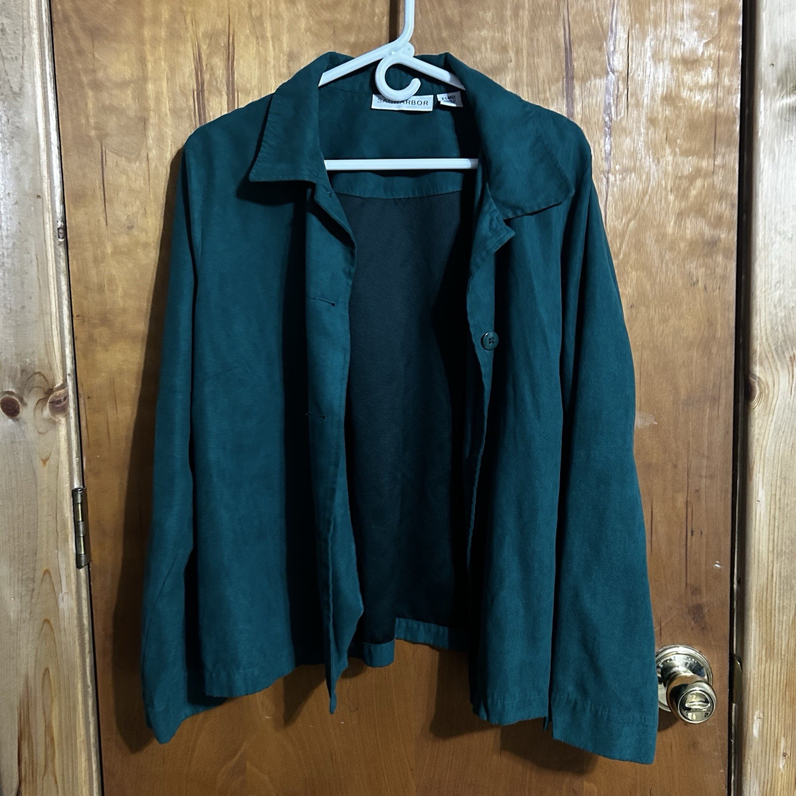 Sag Harbor Women’s Jacket Blouse Green Size XL