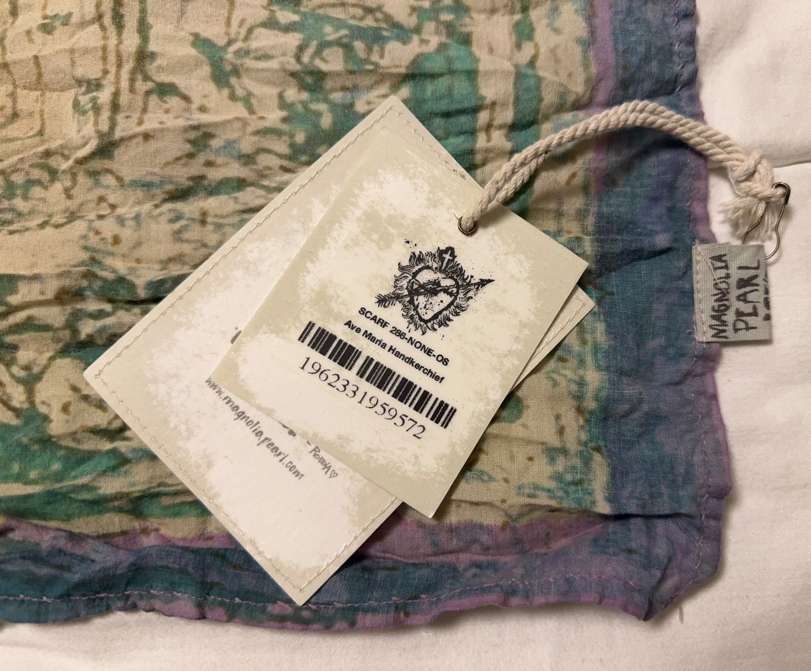 Magnolia Pearl SCARF 286-NONE-OS Ave Maria Handkerchief Sold Out • NWT