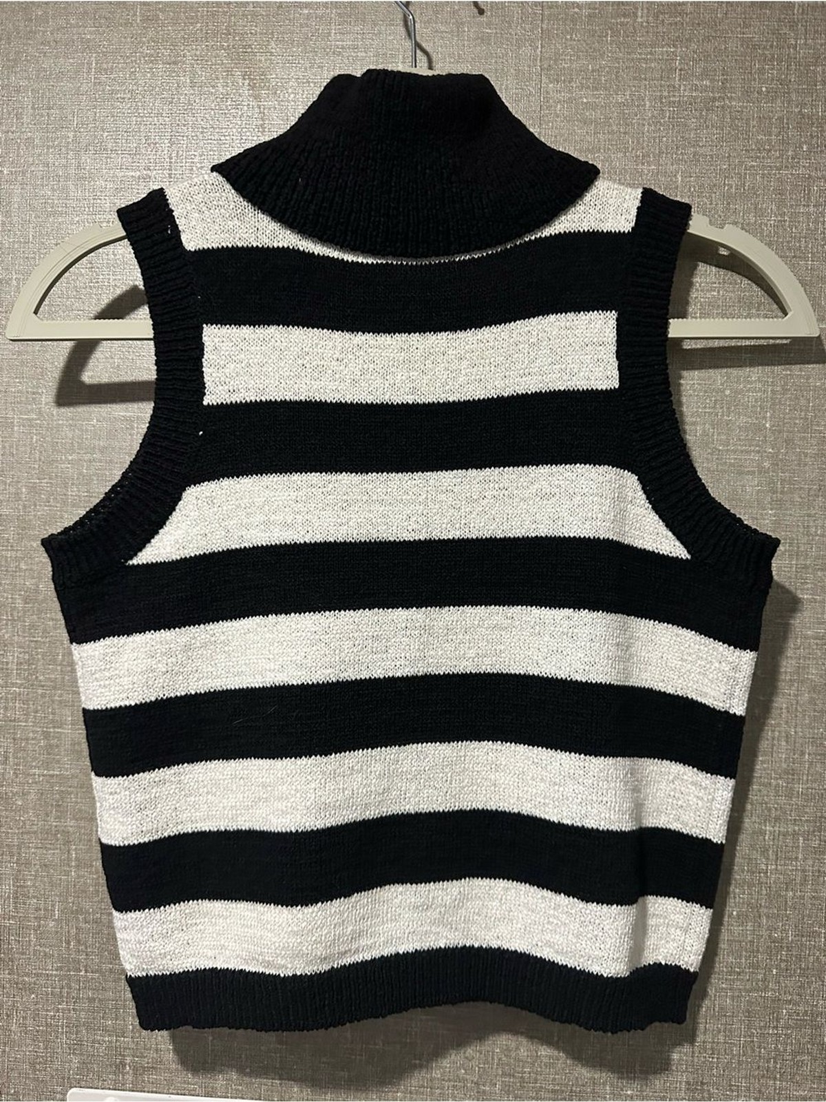 Gianni Bini striped knit turtleneck sweater vest