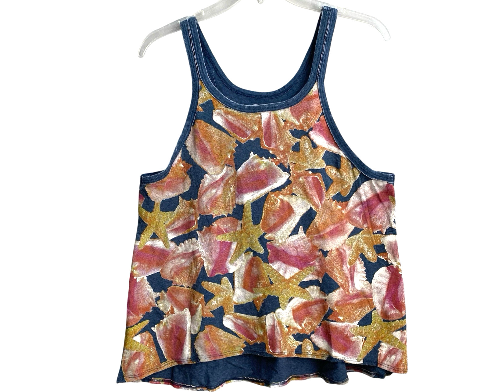 Chaser Sz Small Womens Tank Top SeaShell Star Fish Sleeveless Shirt