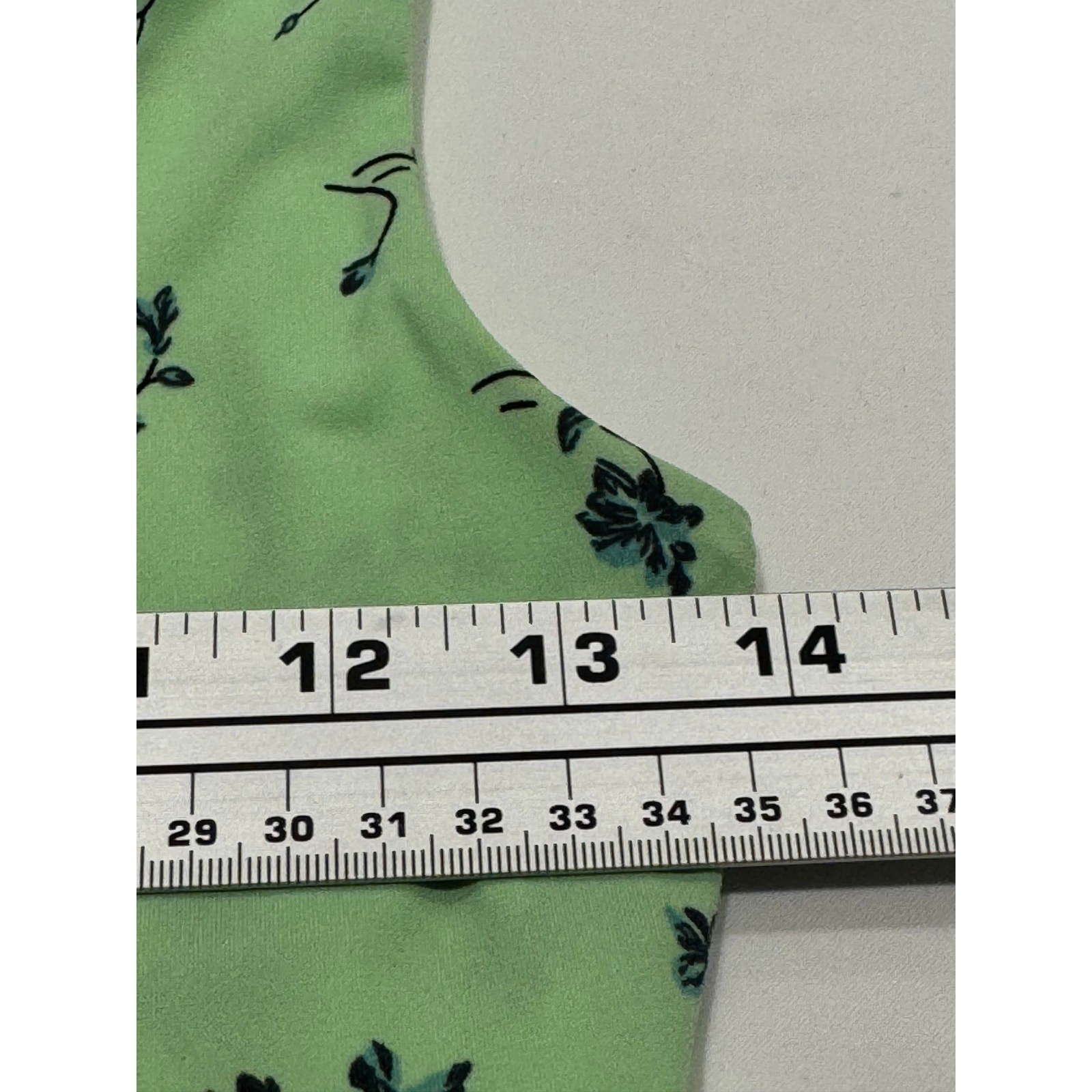 Leith Nora Floral Tank Top Size S Green Veranda Square Neck Cropped Sleeveless