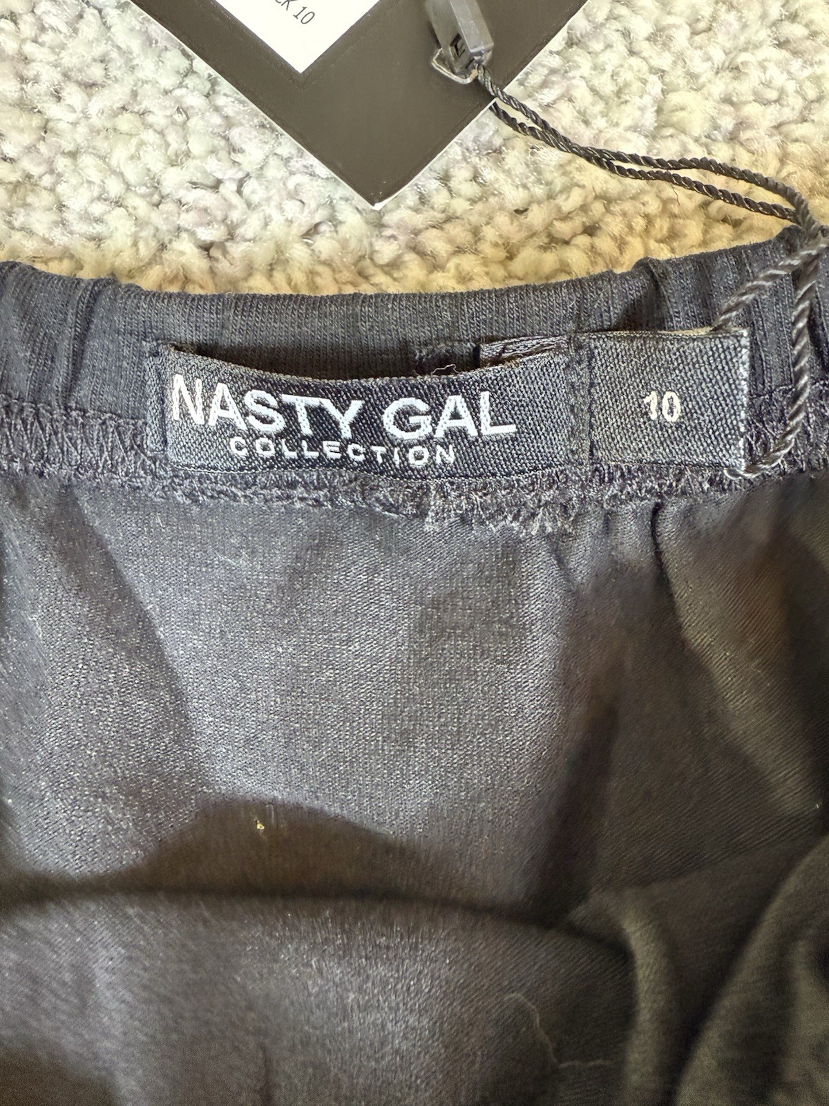 NWT Nasty Girl Body Suit Size 10 Black Long Sleeve Cotton