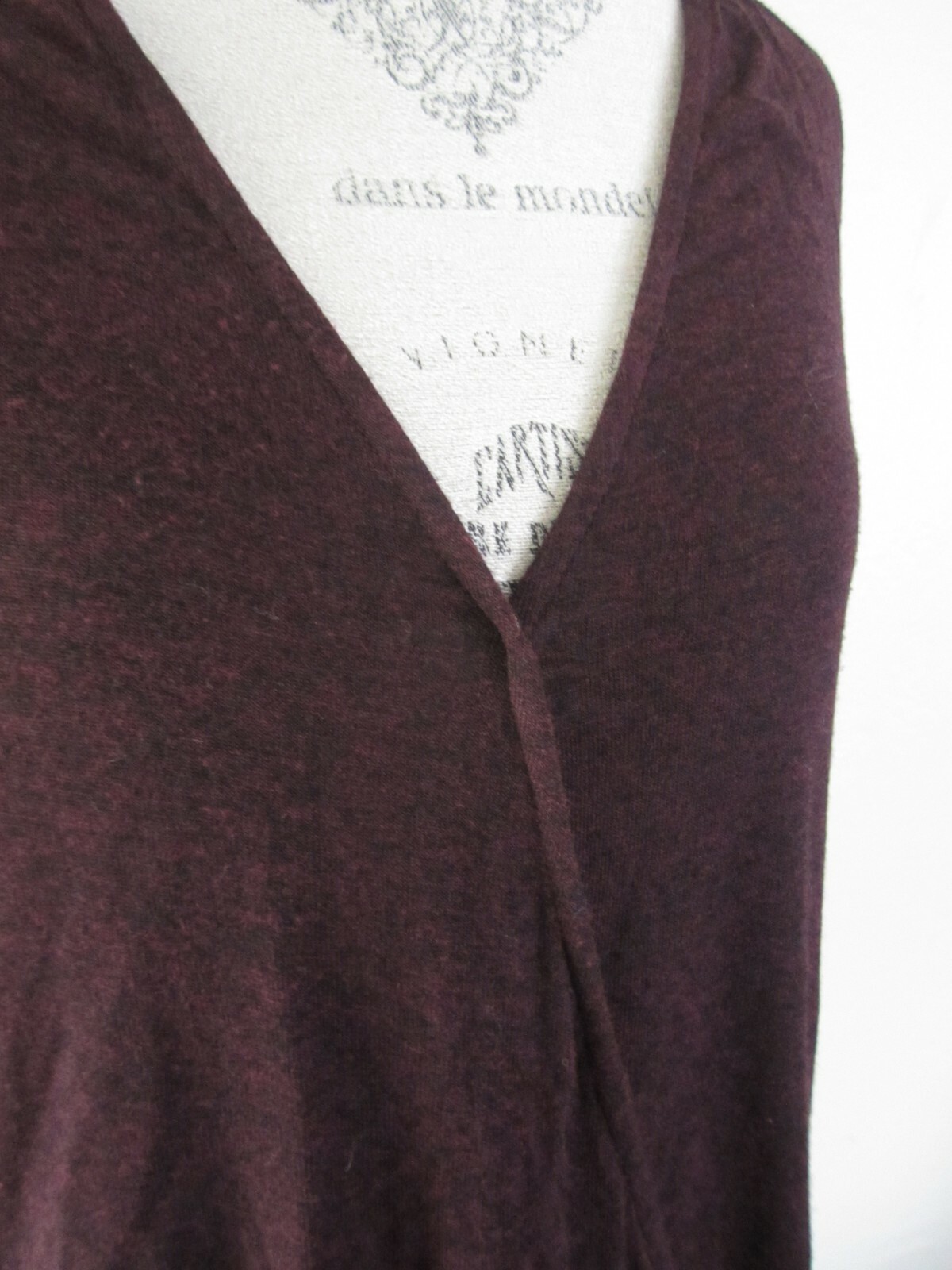 Anthropologie Ella Moss Burgundy Wrap Open Back Sleeveless Top XS EUC