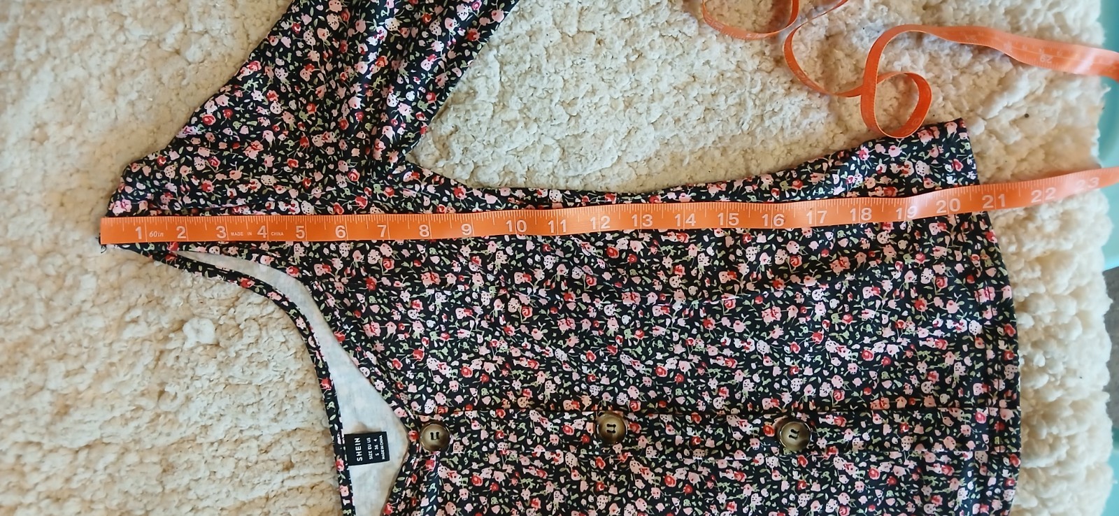 Long Sleeve Black Floral Top Size S US 4