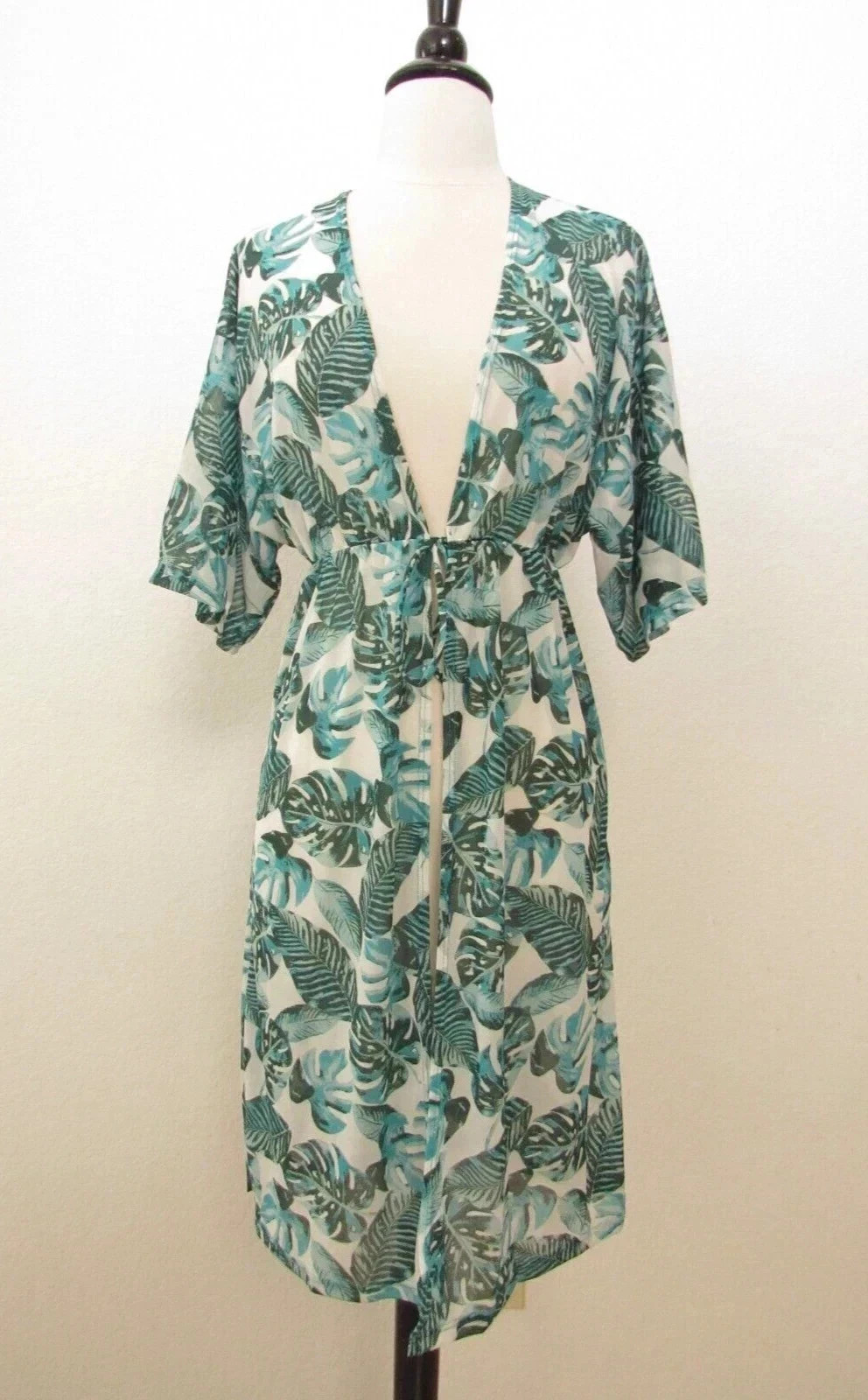 New Anthro Top Size Small Kimono Tropical Vacation Retro Boho Europe Bow Brunch
