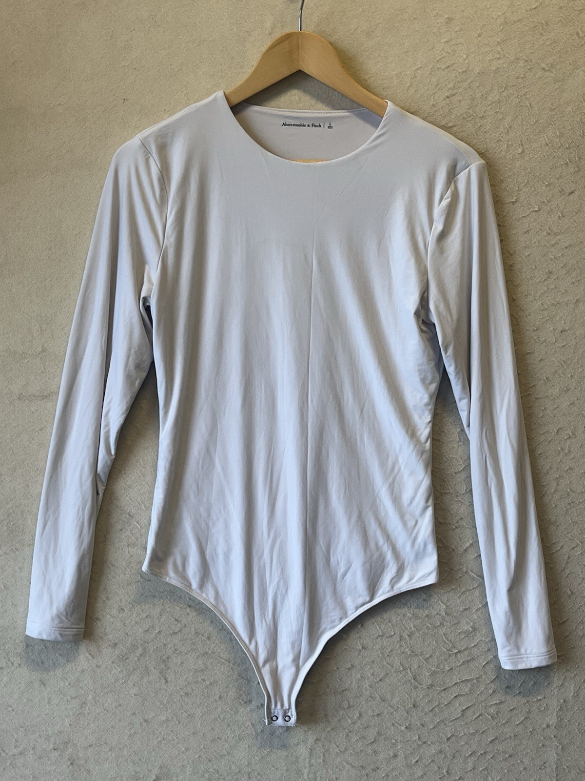 Abercrombie & Fitch White Long Sleeve Bodysuit Size L See All Pics