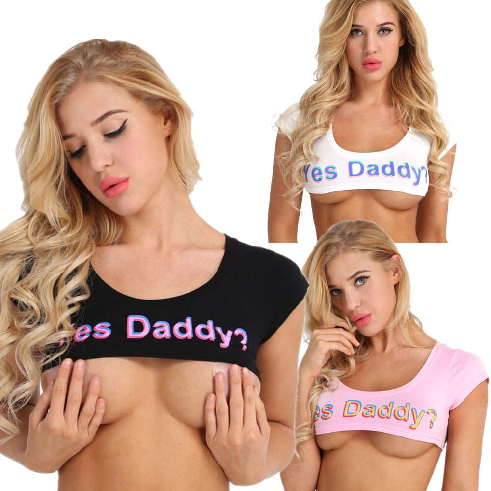 US Women See Through Crop Tank Top Short Sleeve Belly Dance Half T-Shirts Blouse