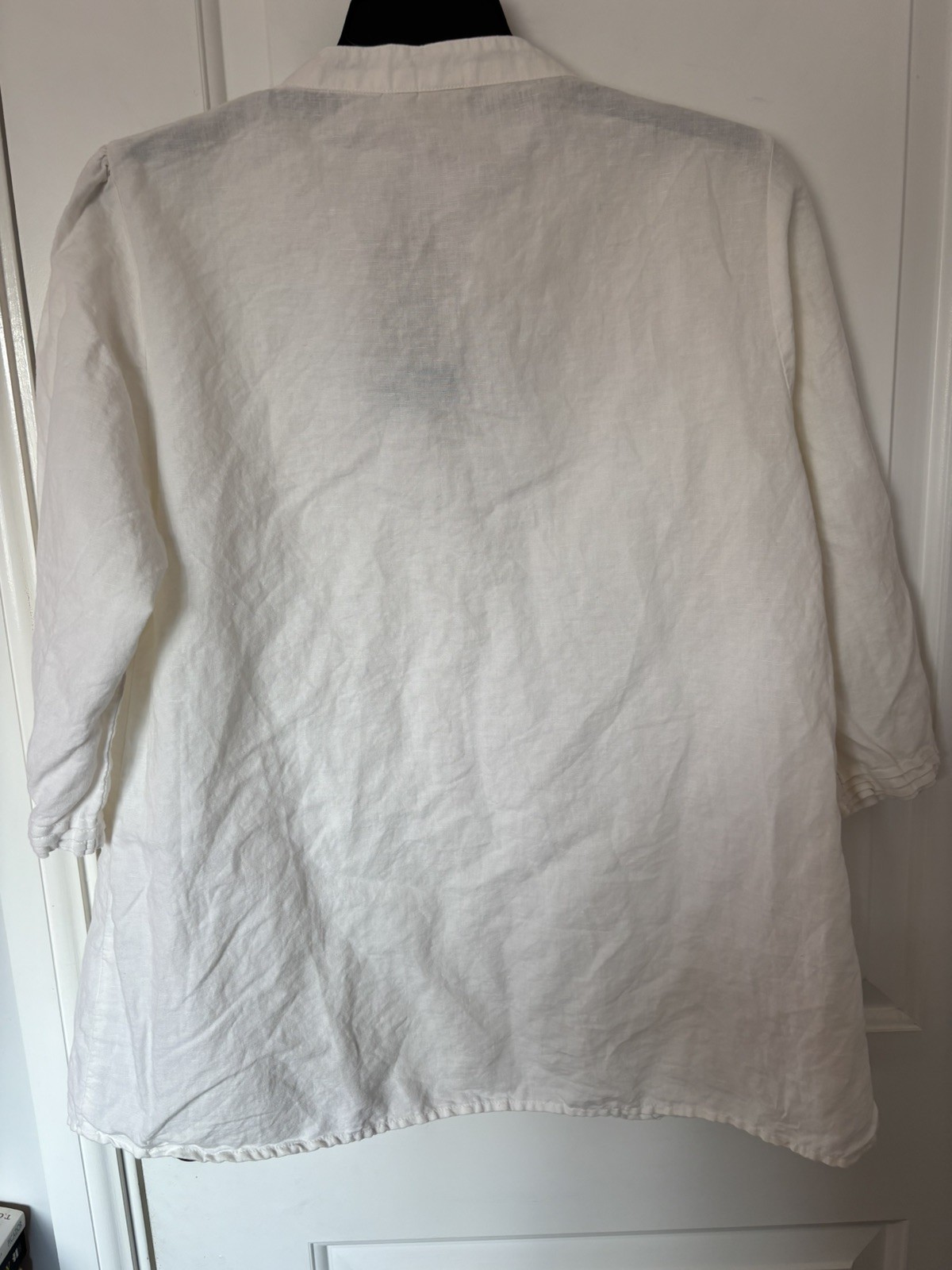 Cotton Traders Linen+cotton Blend Tunic notch neck Top/blouse Shirt Size 16