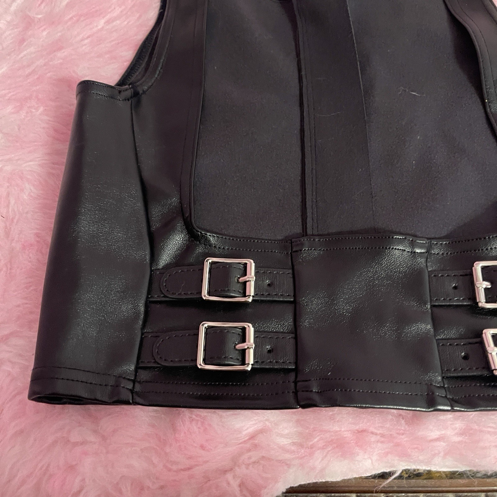 Blackmilk Route 66 black corset top belt Fairycore cottage Goth Gothic Victorian
