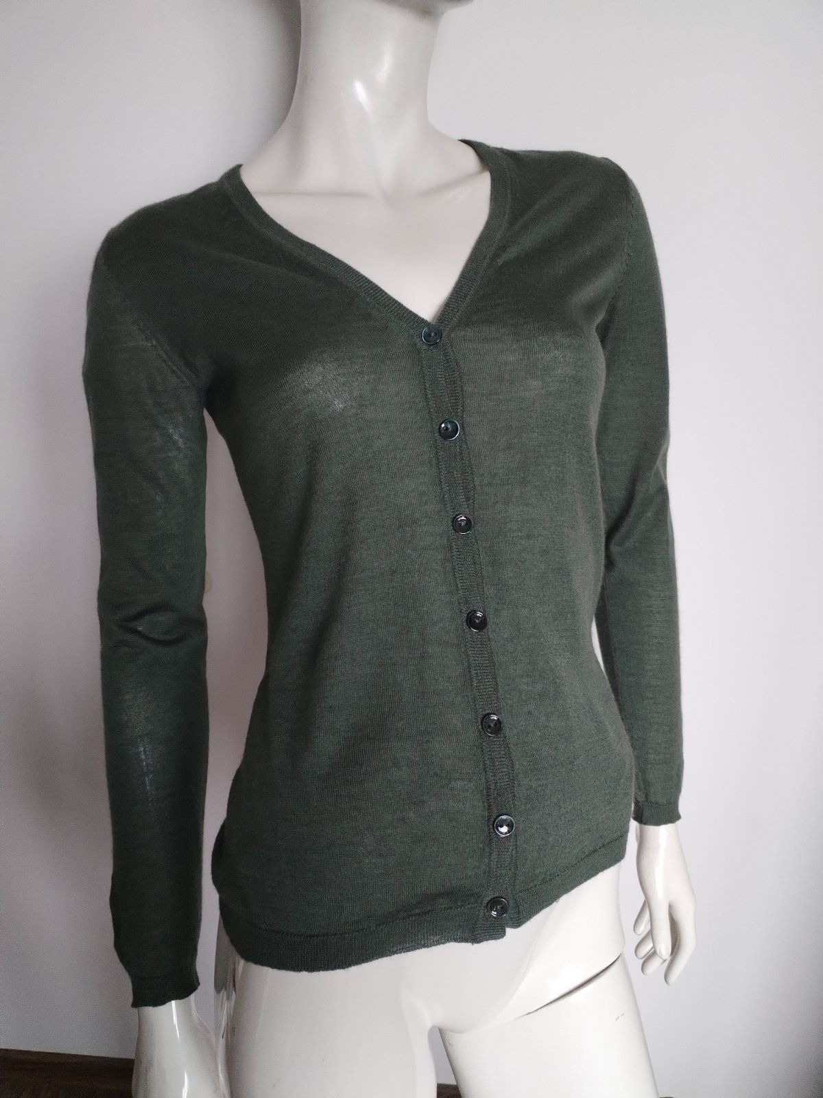 ETRO MILANO green knit top cashmere&silk size 40/M