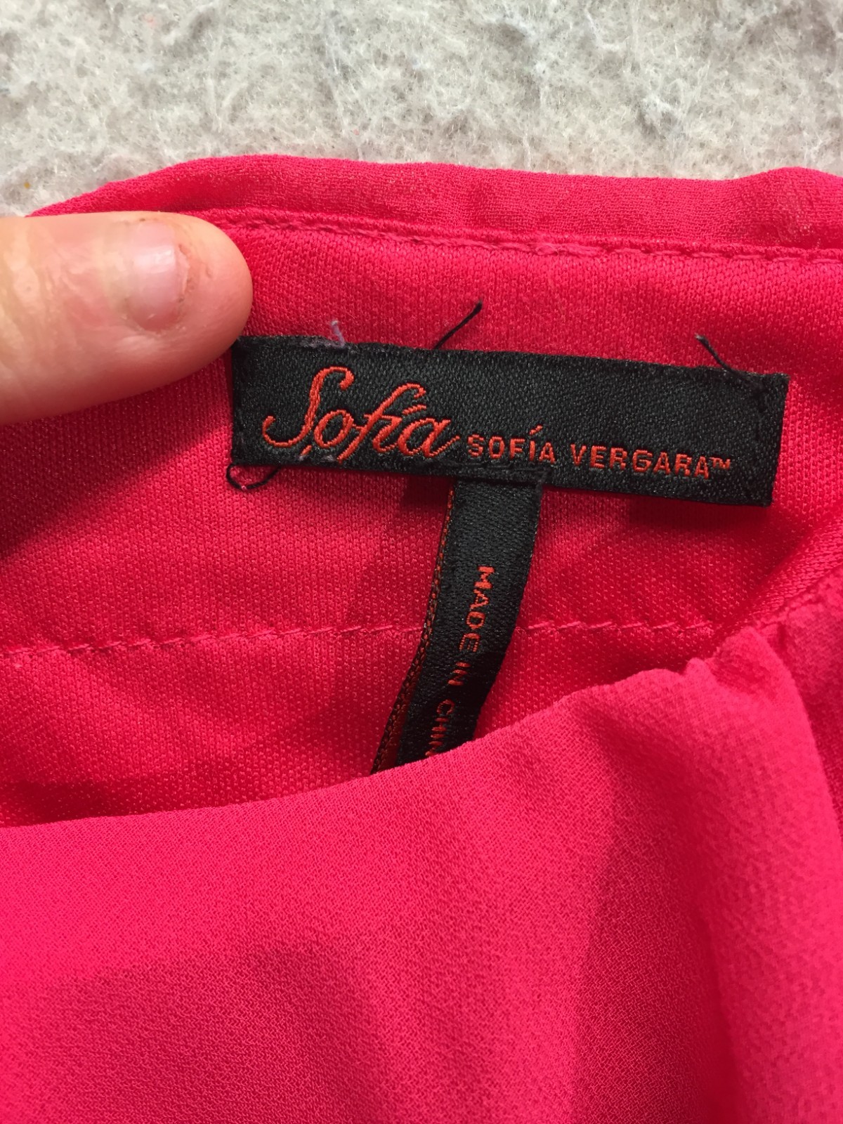 Sofia Vergara Tank Blouse Womens S Small Pink Chiffon Layered Scoop Spaghetti
