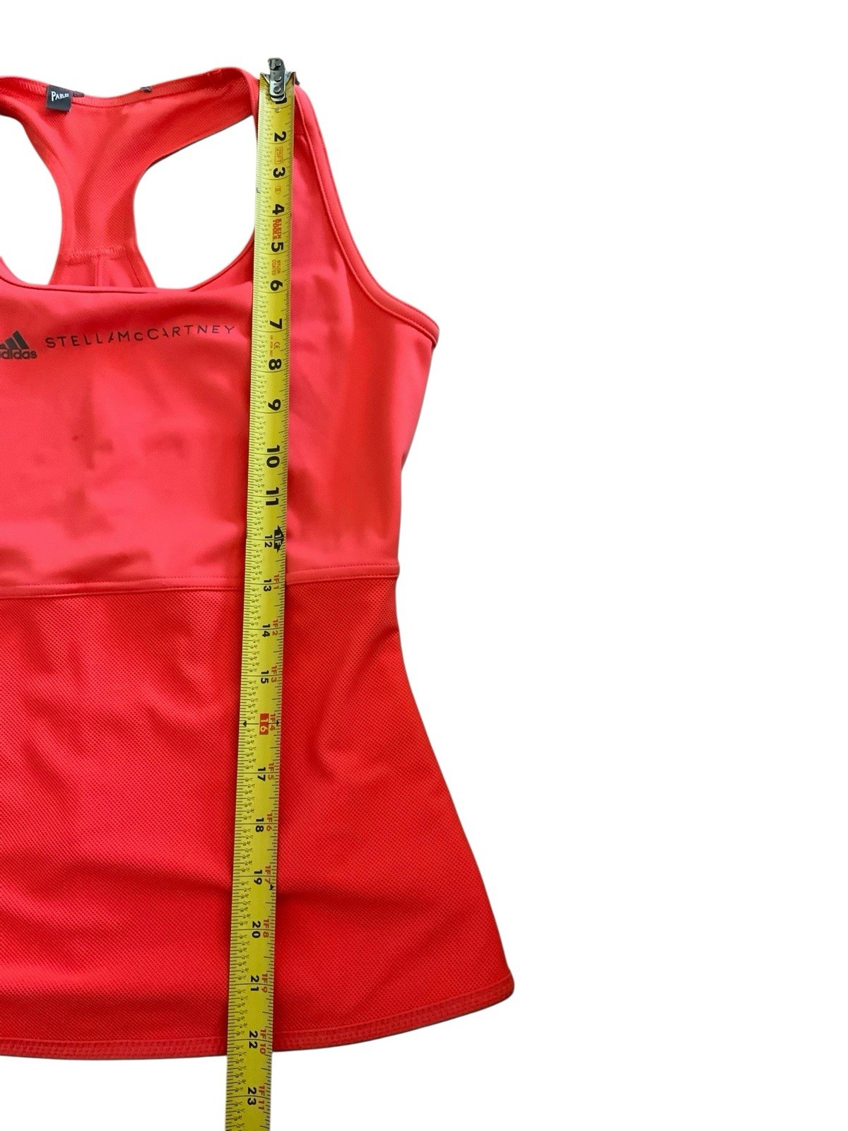 STELLA MCCARTNEY X ADIDAS Orange Racerback Running Tank Top Size MEDIUM