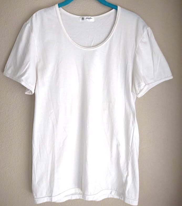 Women’s Vintage Korean Andre Kim White Tee Shirt Top Size S/M NEW!