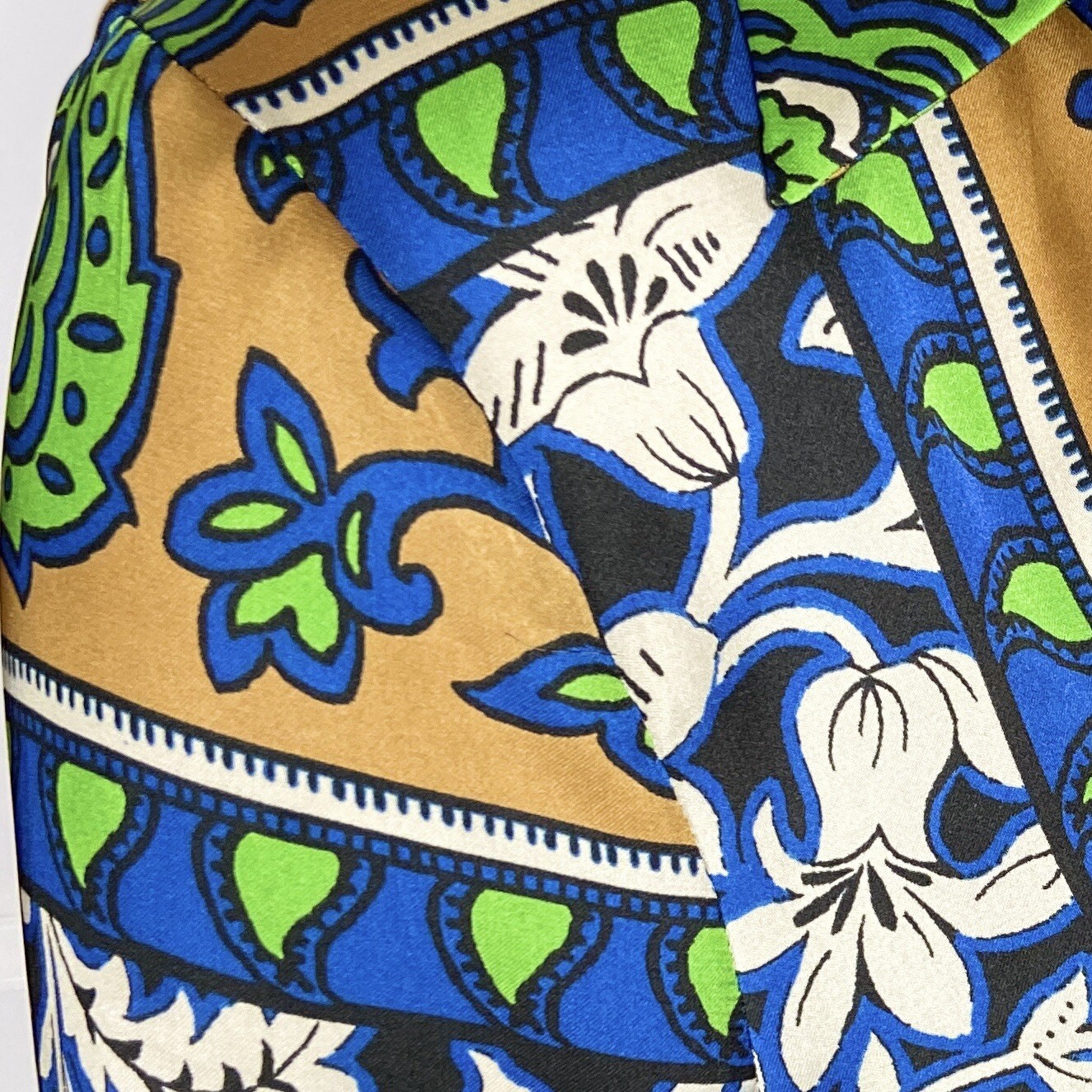 ZARA / $100 Blouse / FREE Shipping / Sz S / Satin-Feel / Colorful/ Morocco / EUC