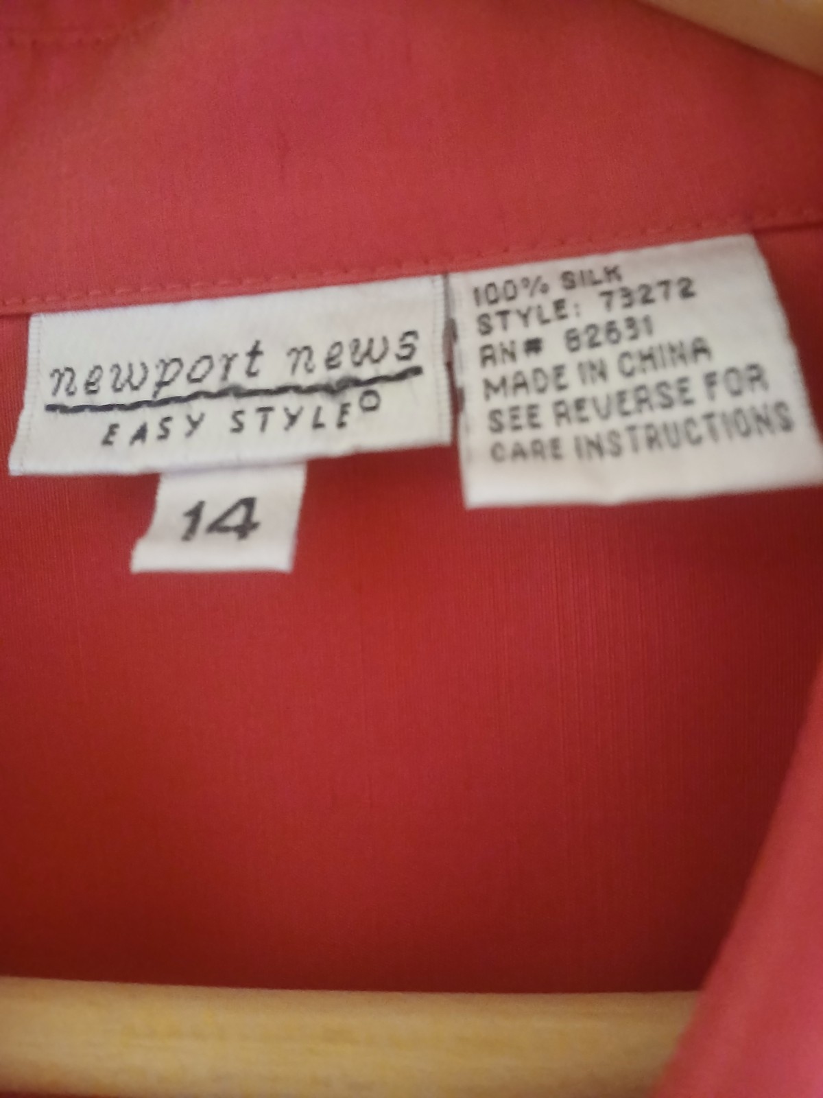 Vintage Newport News Silk Shirt – Hot Pink, Size 14
