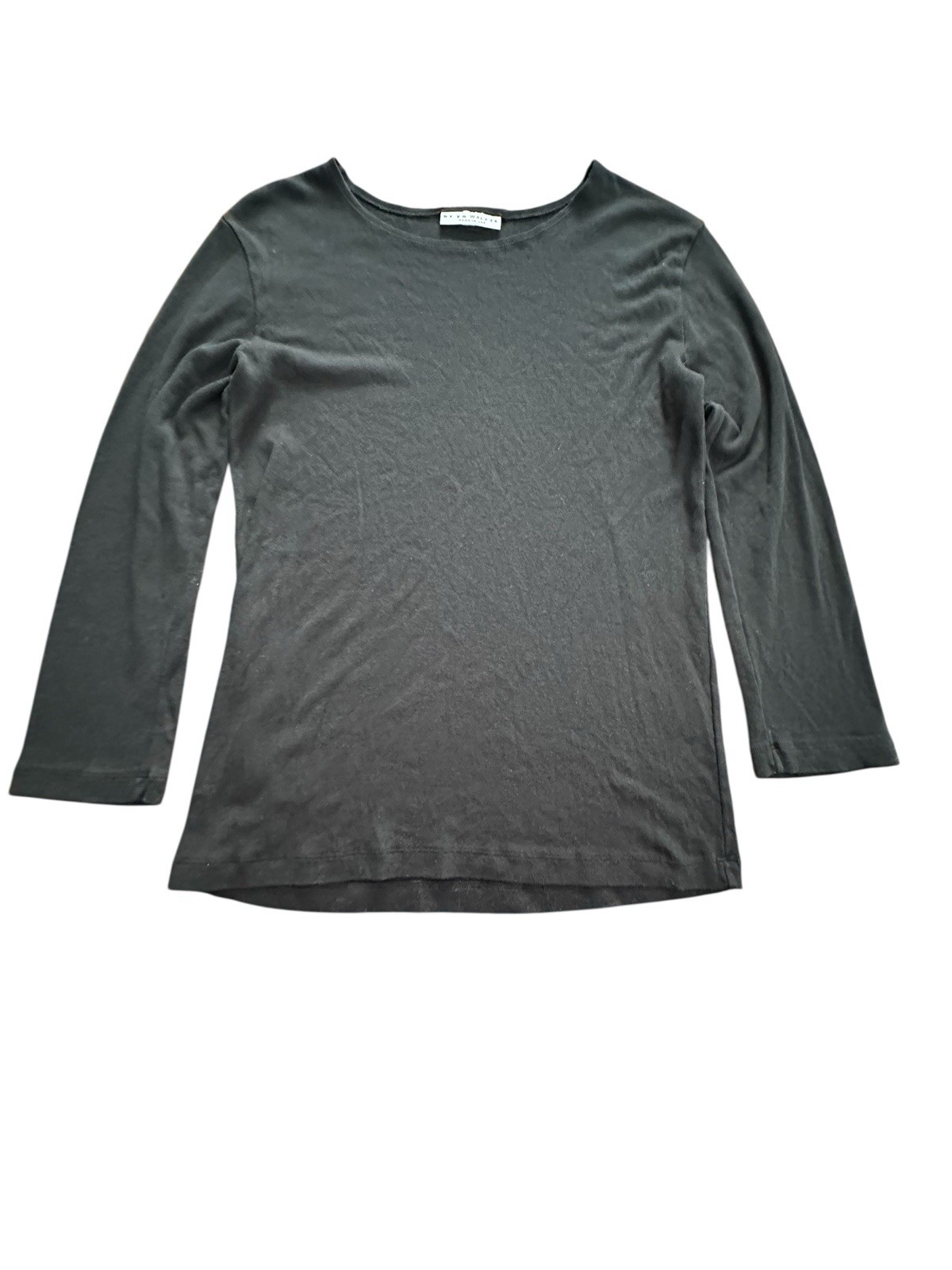 Bryn Walker Women’s 3/4 Sleeve T-Shirt Top Large Black Shirt Made in USA #ST1-2