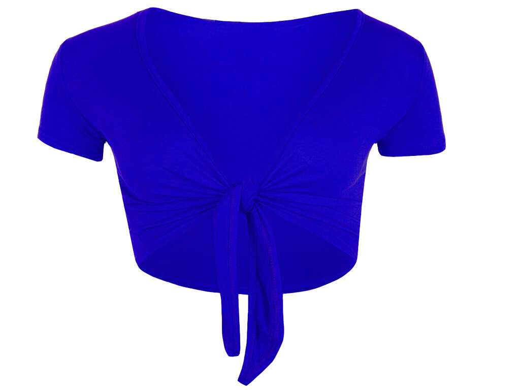 WOMEN TIE KNOT SHRUG TIE FRONT CROPPED BOLERO SHORT SLEEVE CARDIGAN PLUS SIZE