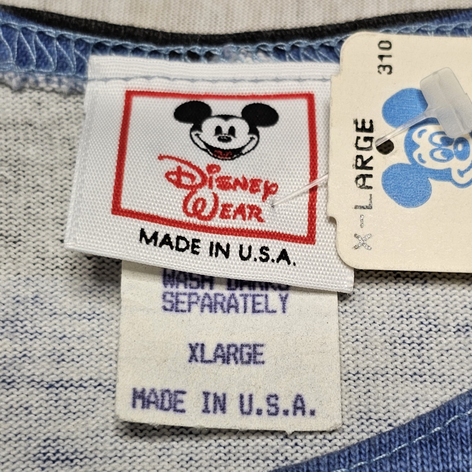 Disney Typhoon Lagoon Adult XL Blue Black Shirt Tank Top Made In USA Vintage