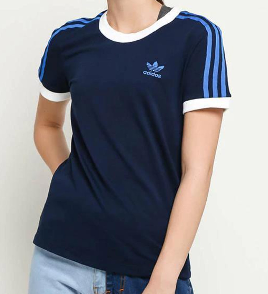 NEW WOMEN’S ADIDAS ORIGINALS 3 STRIPES CALIFORNIA TEE SHIRT ~SIZE SMALL #ED7484