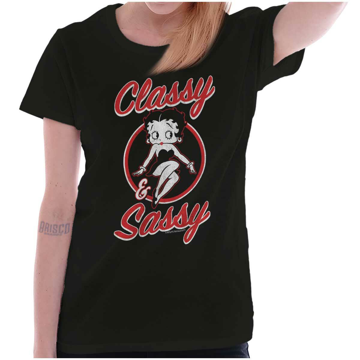 Betty Boop Retro Cartoon Classy and Sassy Graphic T Shirts for Women T-Shirts