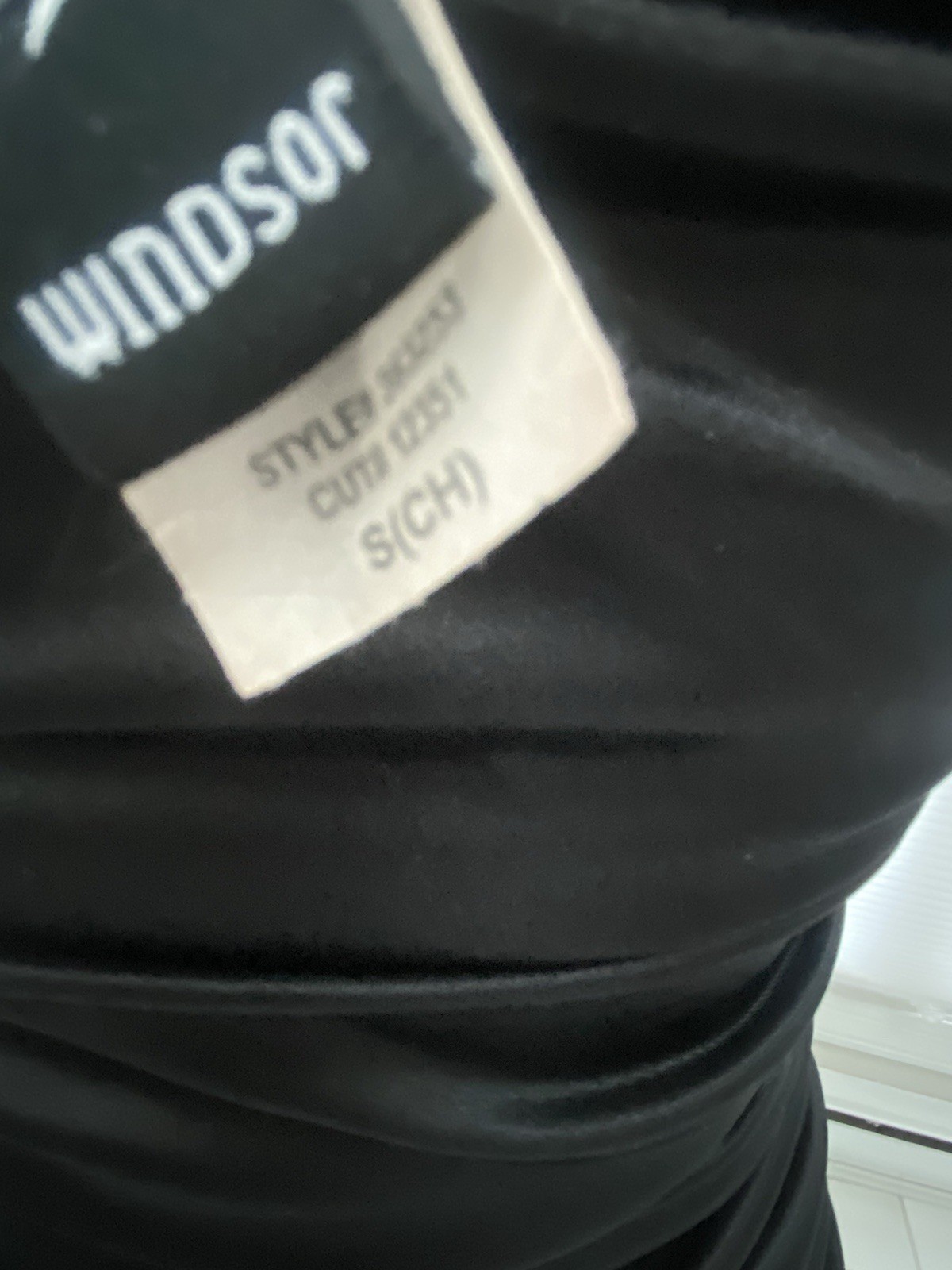 Windsor Black One-Shoulder Ruched Ruffle Satin Polyester Sleeveless Top S