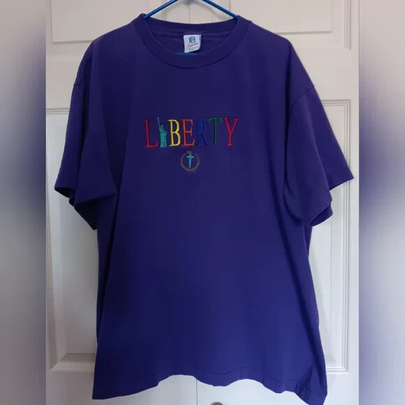 Superior 100% Pre-Shrunk Cotton Liberty T-Shirt – Purple – Size XXL