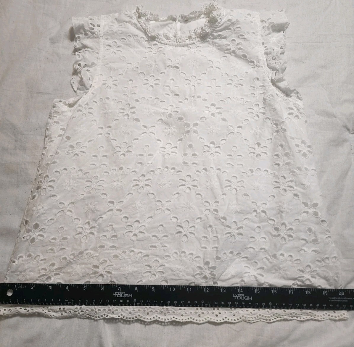 Eyelet Ruffle Blouse Shirt Junior Med. Cottage Regency Core See Pictures 98024