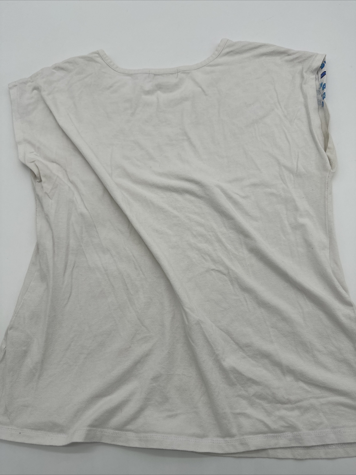 Carolyn Taylor Blouse Women Large White Graphic Print Logo…#6200