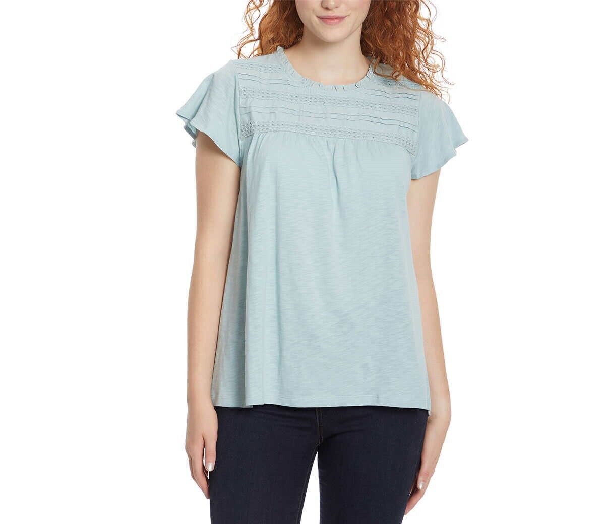 Ella Moss Ladies’ Lace Trim Knit Top *Choose Color & Size*