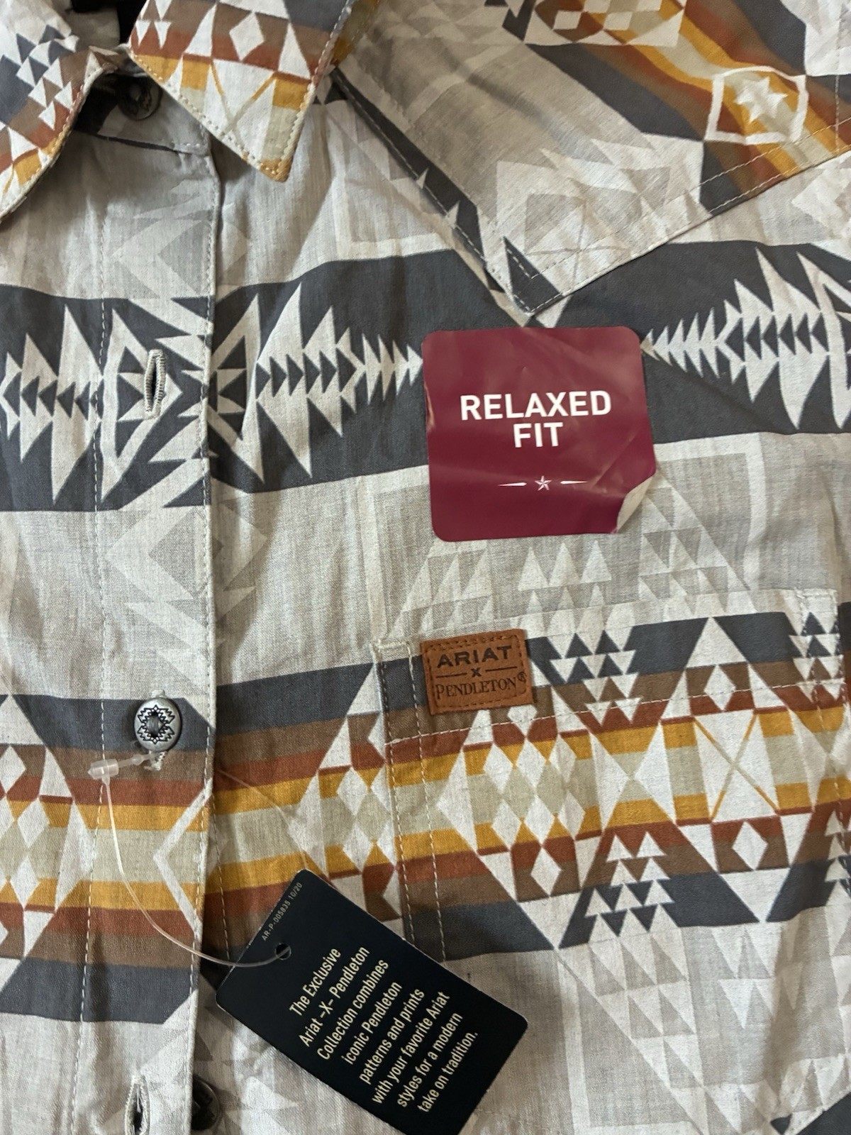 ARIAT X Pendleton Shirt Womens XS Relaxed Fit Billie Jean Western Aztec NEW