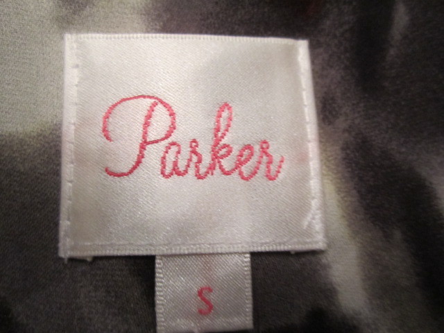 PARKER 100% SILK MULTICOLOR PRINT RACED BACK SLEEVELESS BLOUSE SIZE: S