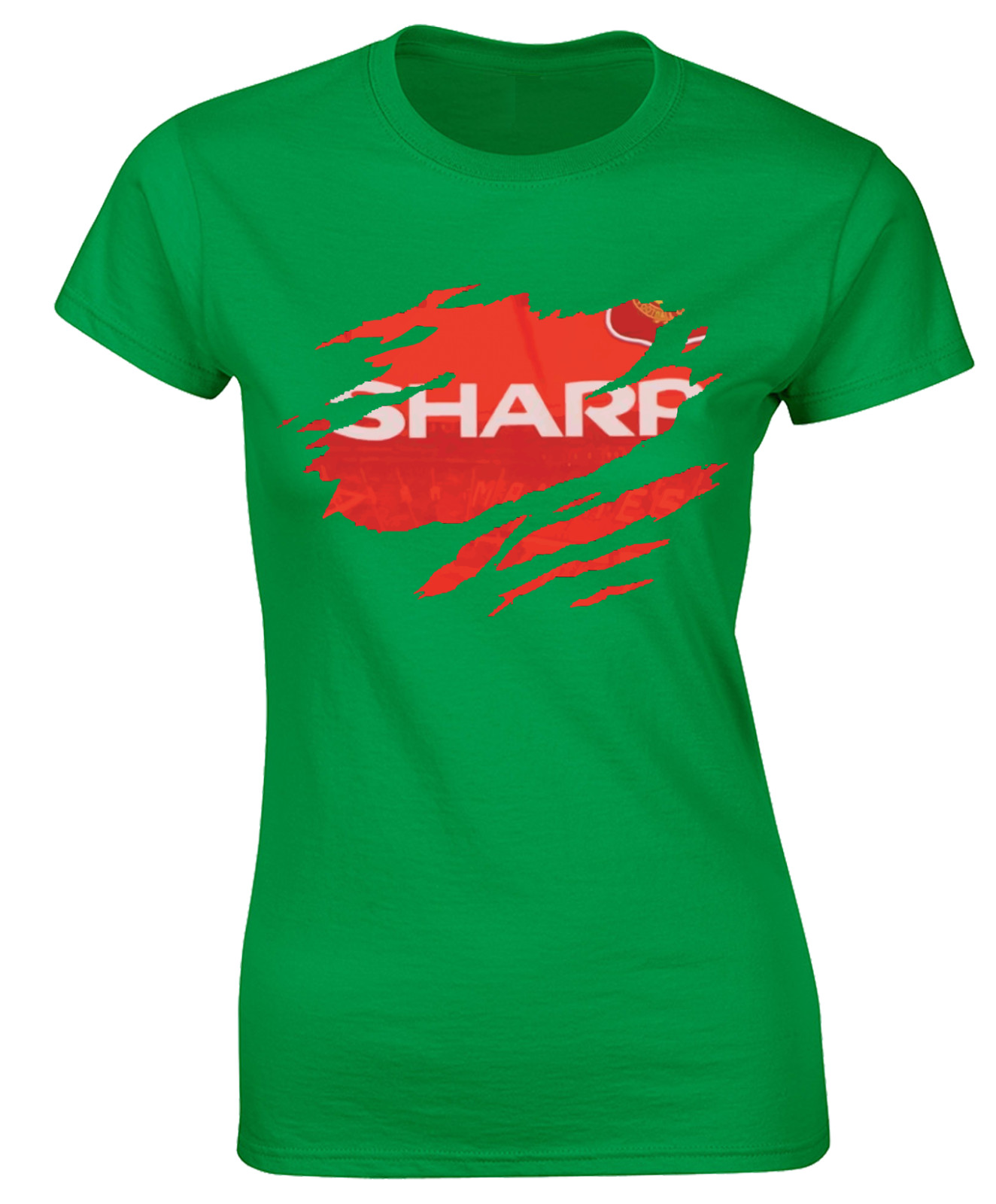 RETRO FOOTBALL KIT 18 LADIES T SHIRT MANCHESTER CLASSIC RETRO 90’S UNITED FAN