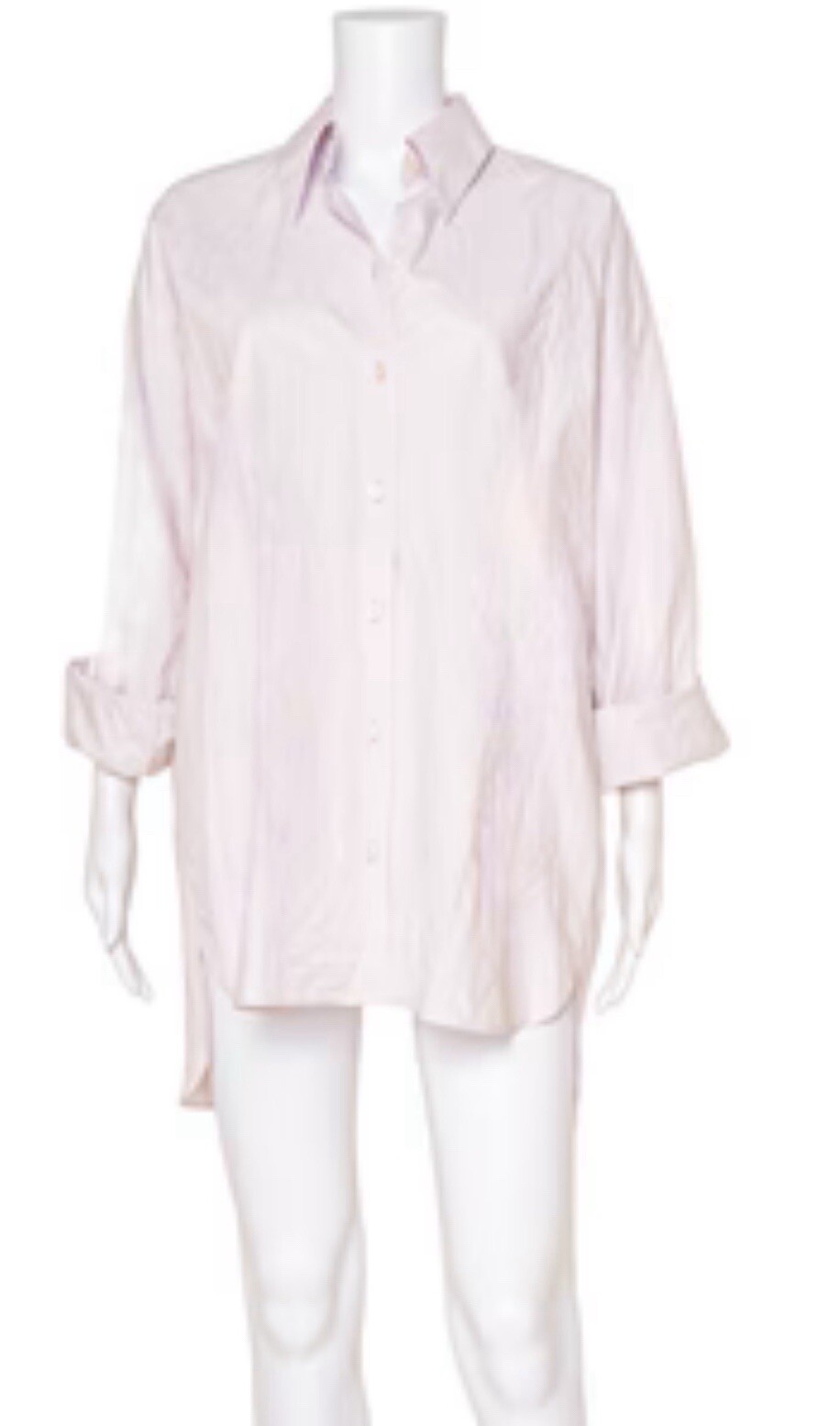 Acne Studios 34 US 6 Pink Button Front Long Sleeve Shirt Designer Oversized Top
