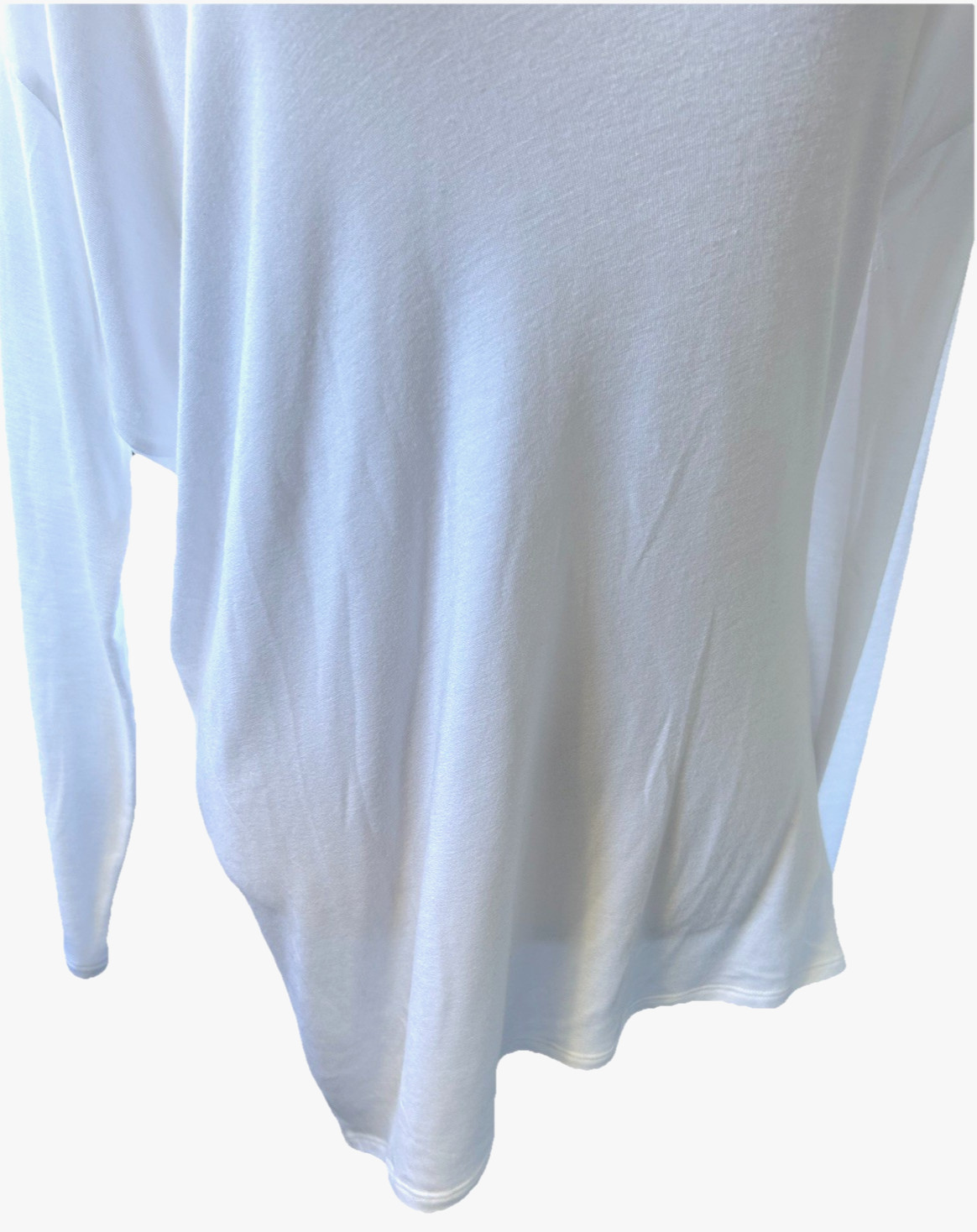 Athleta Women S Cloudlight Restore White Crew Neck Asymmetrical Relaxed Top