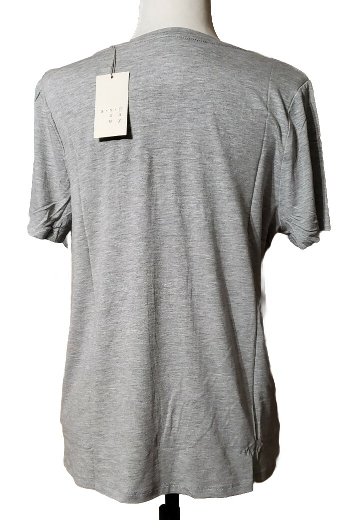 NWT A New Day Crew Neck Lightweight Ladies T-Shirt *Grey *Size Large