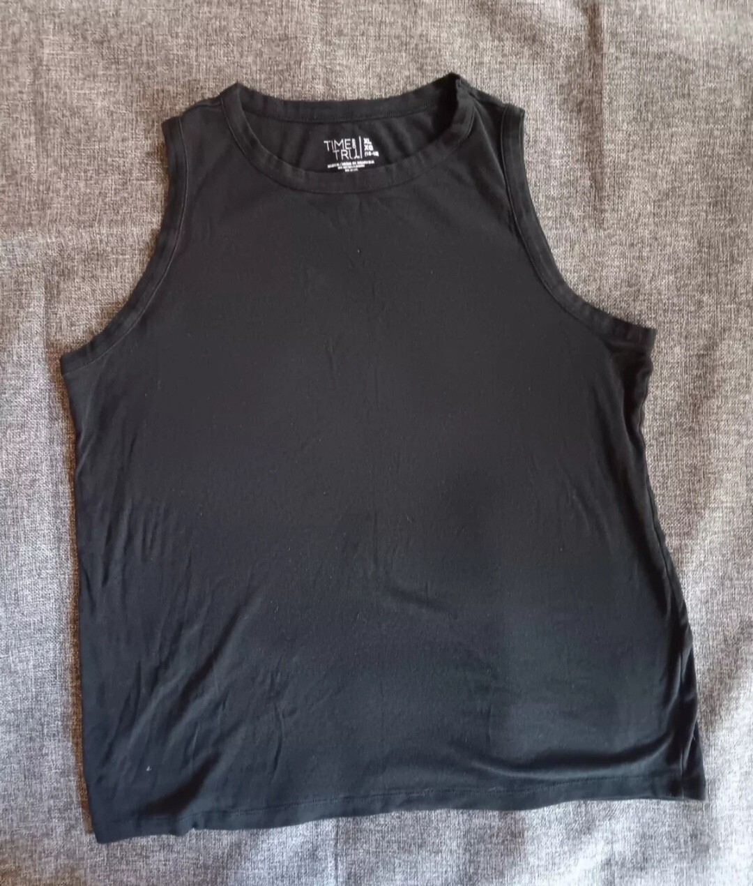 Shirt 16 To 18 Womans Time And Tru Black workout tank sleeveless yoga athletic