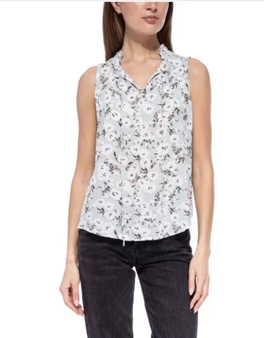 Bobeau Collection Women’s Size Large Mint Floral Rayon Sleeveless Tank Top NWT