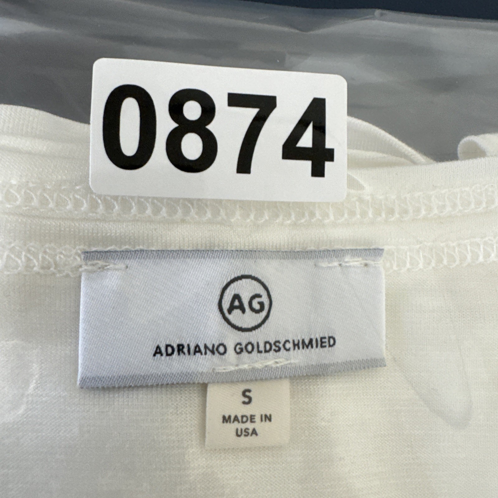 Adriano Goldschmied Women S A-Line Tank Top White Watercolor Graphic Back NWOT