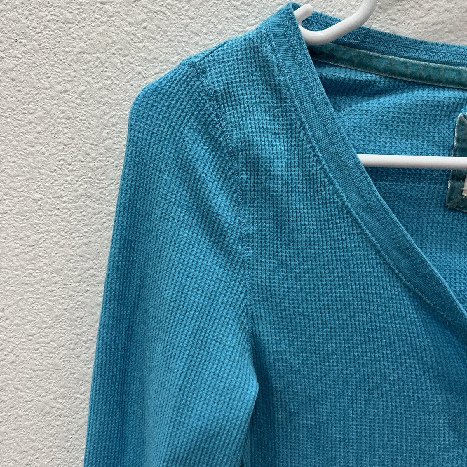 Aeropostale Vintage Y2K Ribbed Stretch Thermal Henley Bella Swan Indie Sleaze L