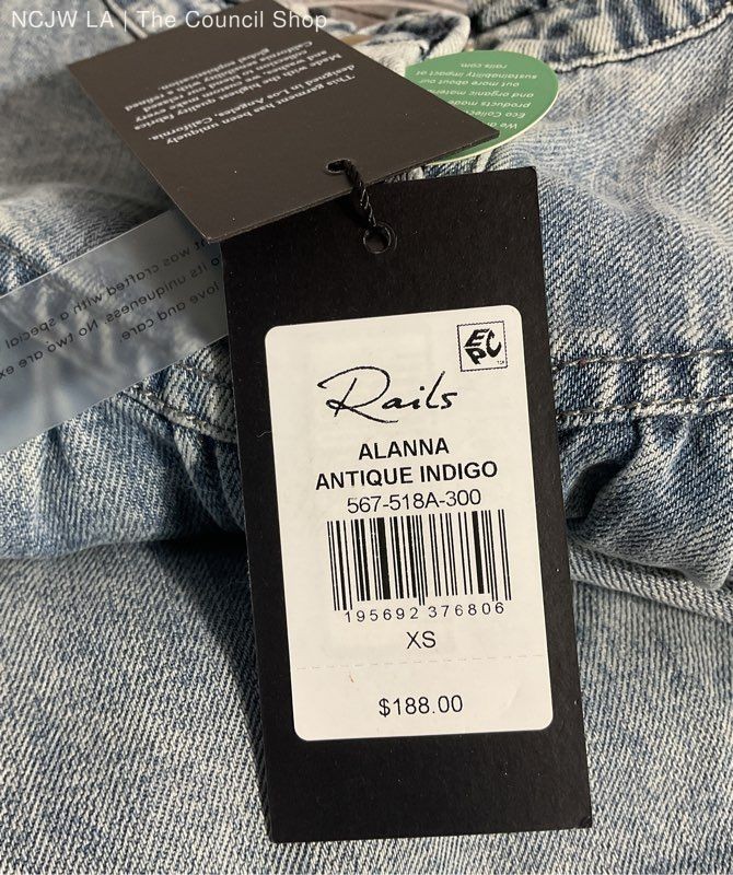 NWT RAILS Alanna Denim Blouse Antique Indigo Women’s Size XS