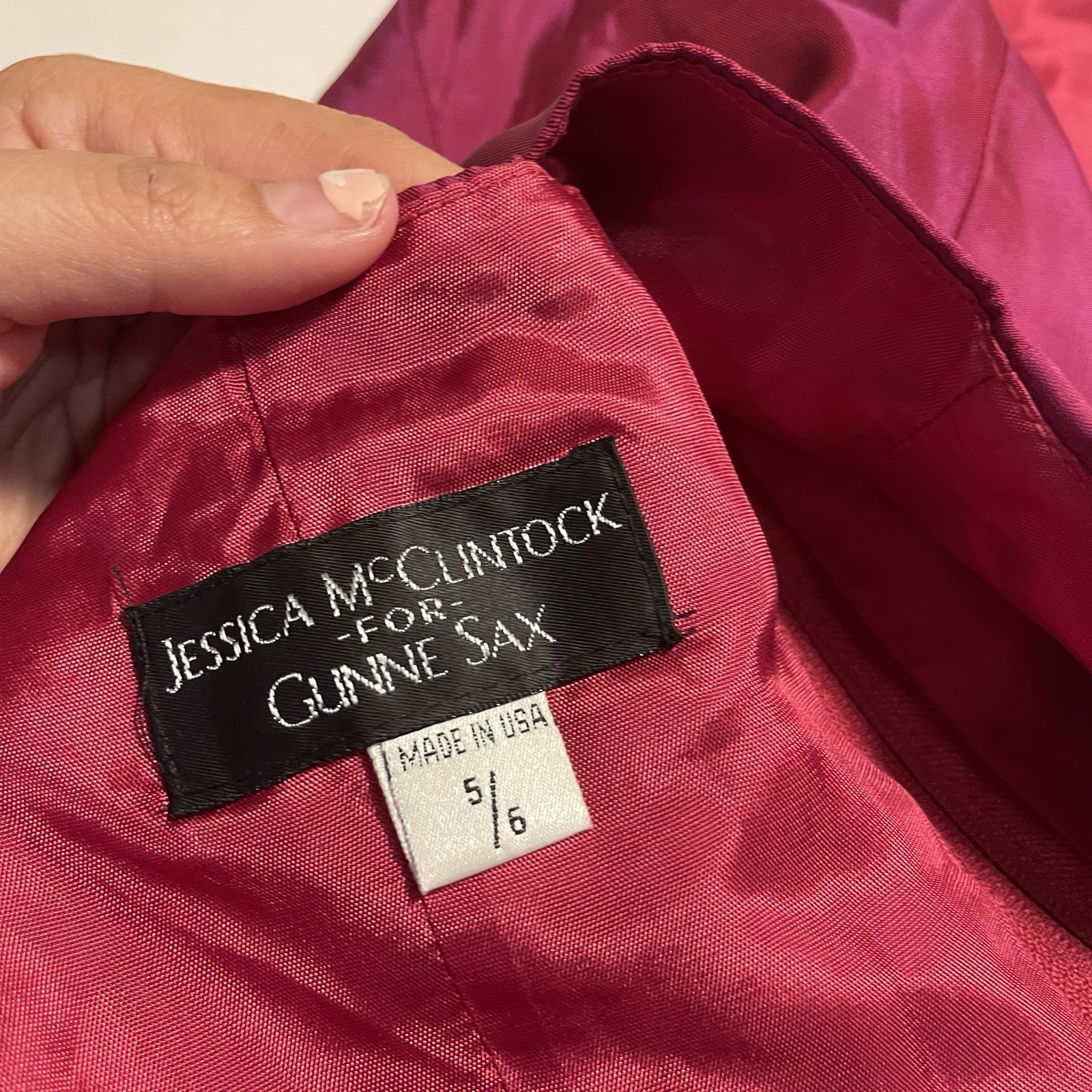 Jessica McClintock Gunne Sax Strapless Sequin Red Corset Top Sz 5, 6 Formal Y2k